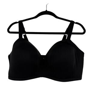 Kindly Sustainable T-Shirt Bra Size 38DD Black Comfort Wire Free Convertible